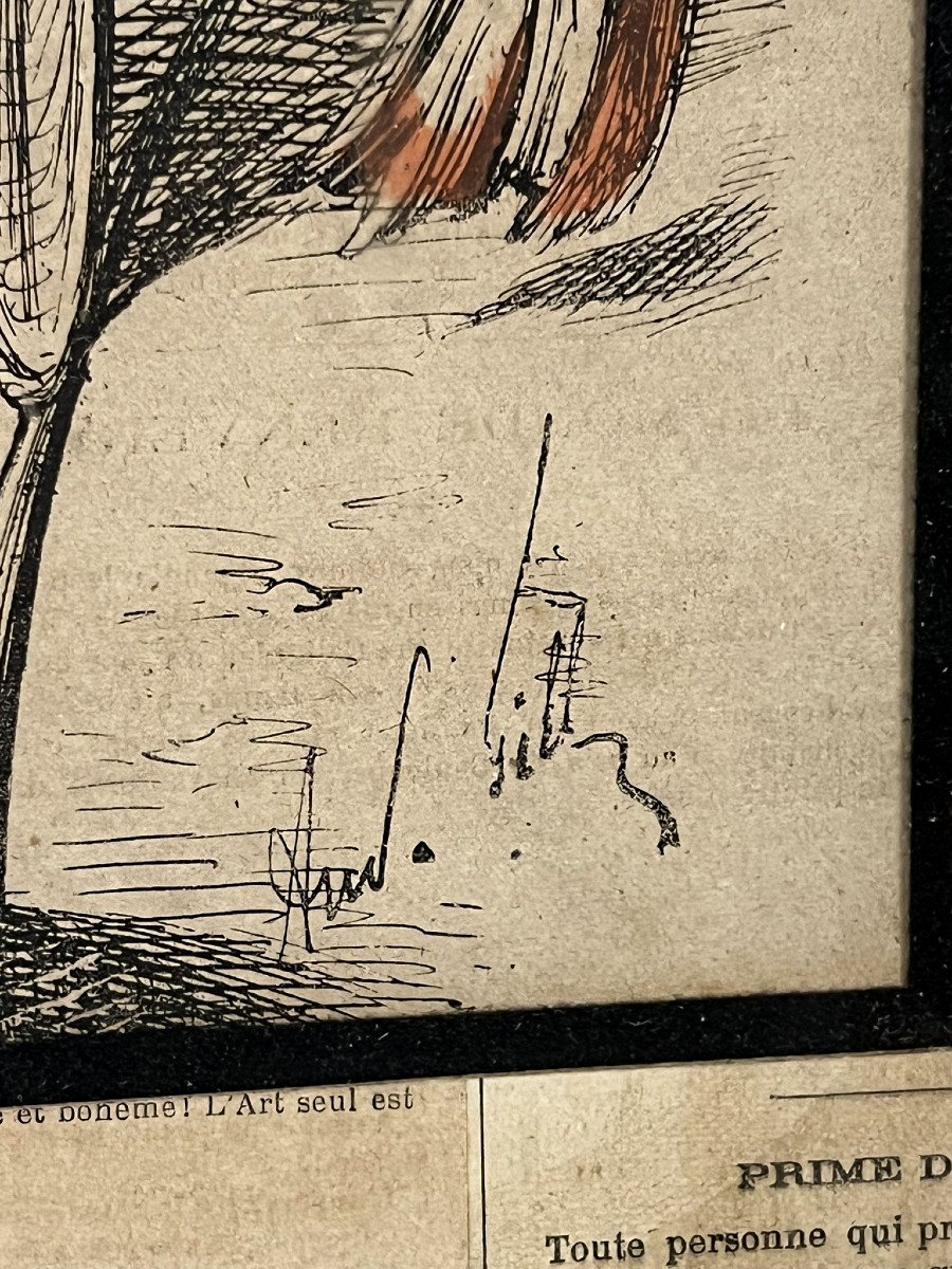 Caricature De Gustave Doré Par Le Dessinateur Gill Dans Le Journal Satirique l'Eclipse-photo-6