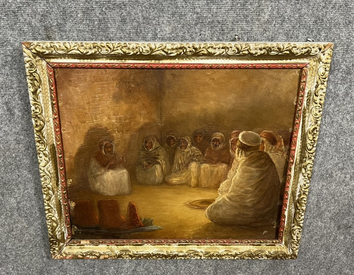 19th Century Orientalist School: Oil On Panel-photo-4