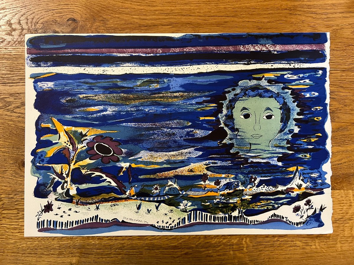 Maurice Der Markarian Circa 1975: “pirates Du Rhône” Watercolor And Gouache On Vellum Paper