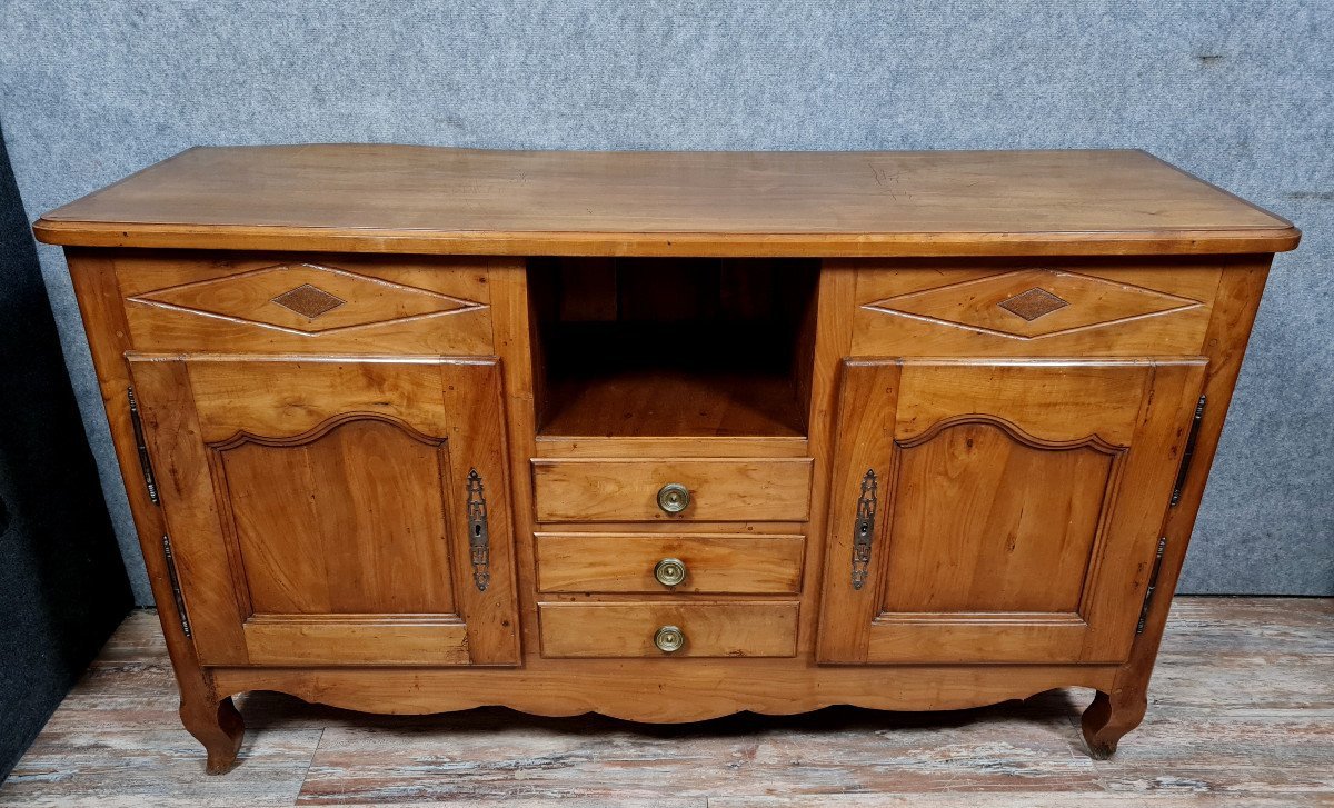  Louis XV Period Sideboard In Cherry-photo-1