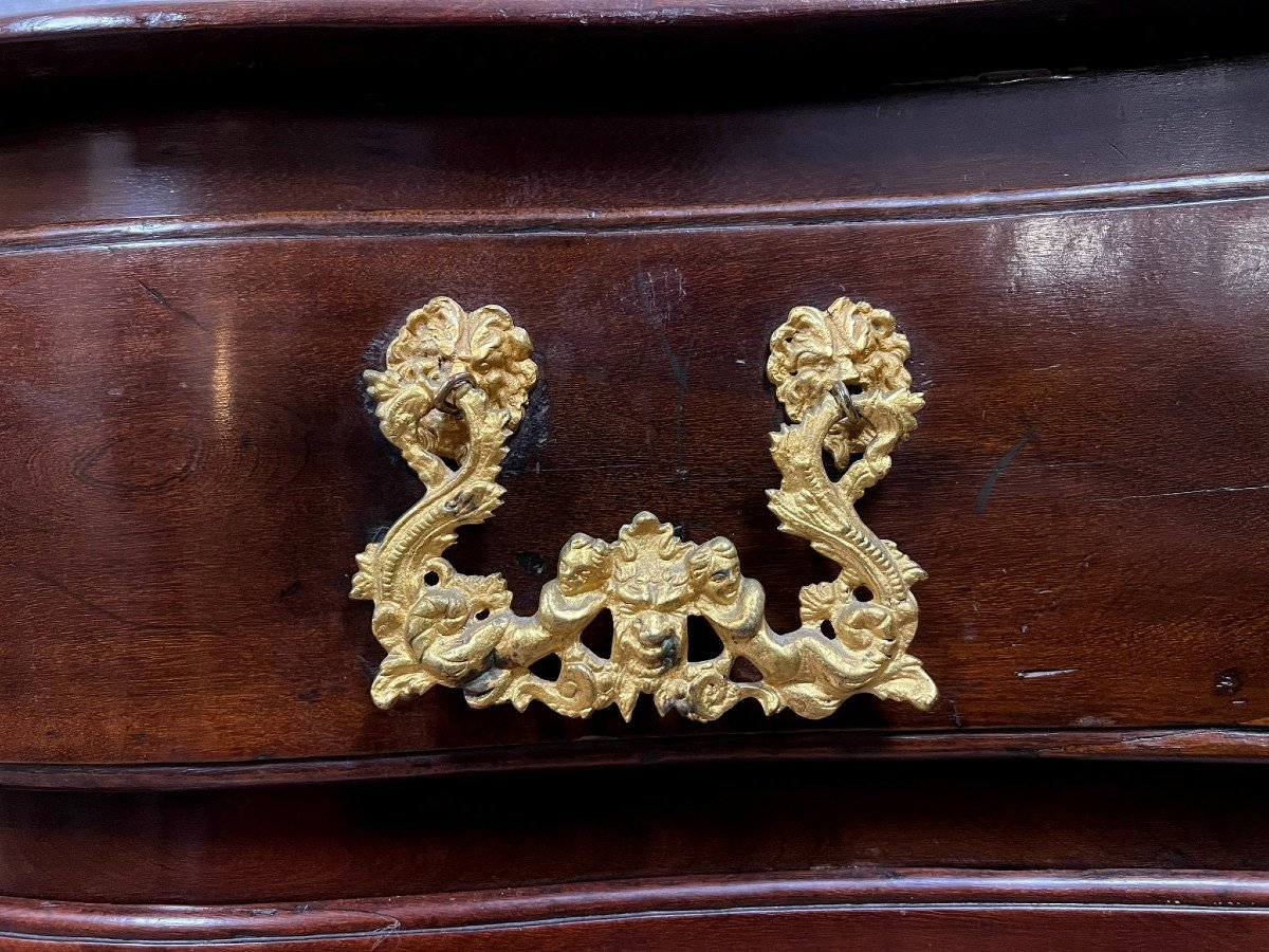 Louis XV Period Crossbow Commode In Walnut -photo-4