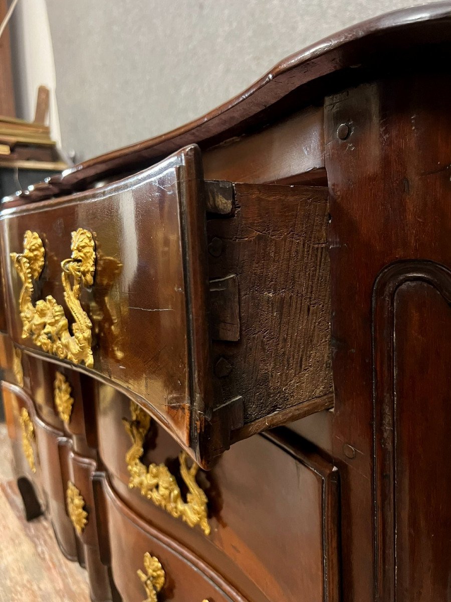 Louis XV Period Crossbow Commode In Walnut -photo-6