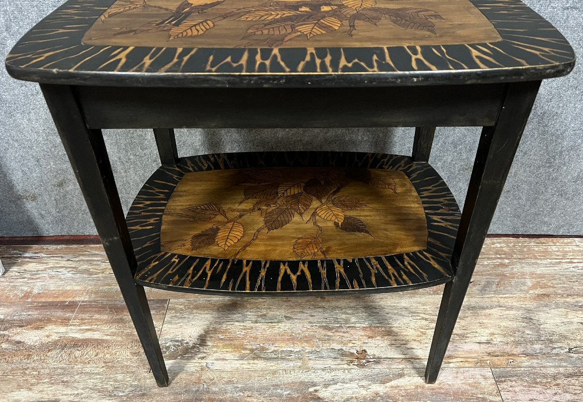 In The Spirit Of The Nancy School: Marquetry Tea Table -photo-2