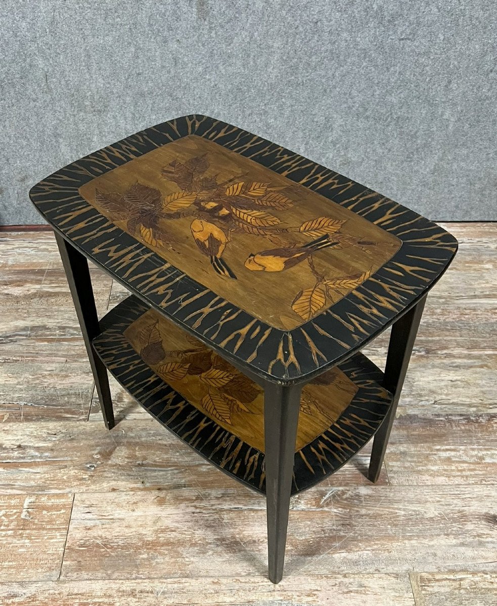In The Spirit Of The Nancy School: Marquetry Tea Table -photo-4