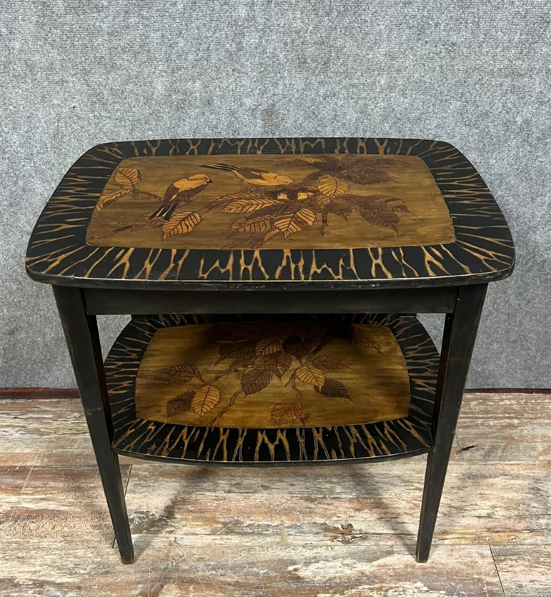 In The Spirit Of The Nancy School: Marquetry Tea Table 