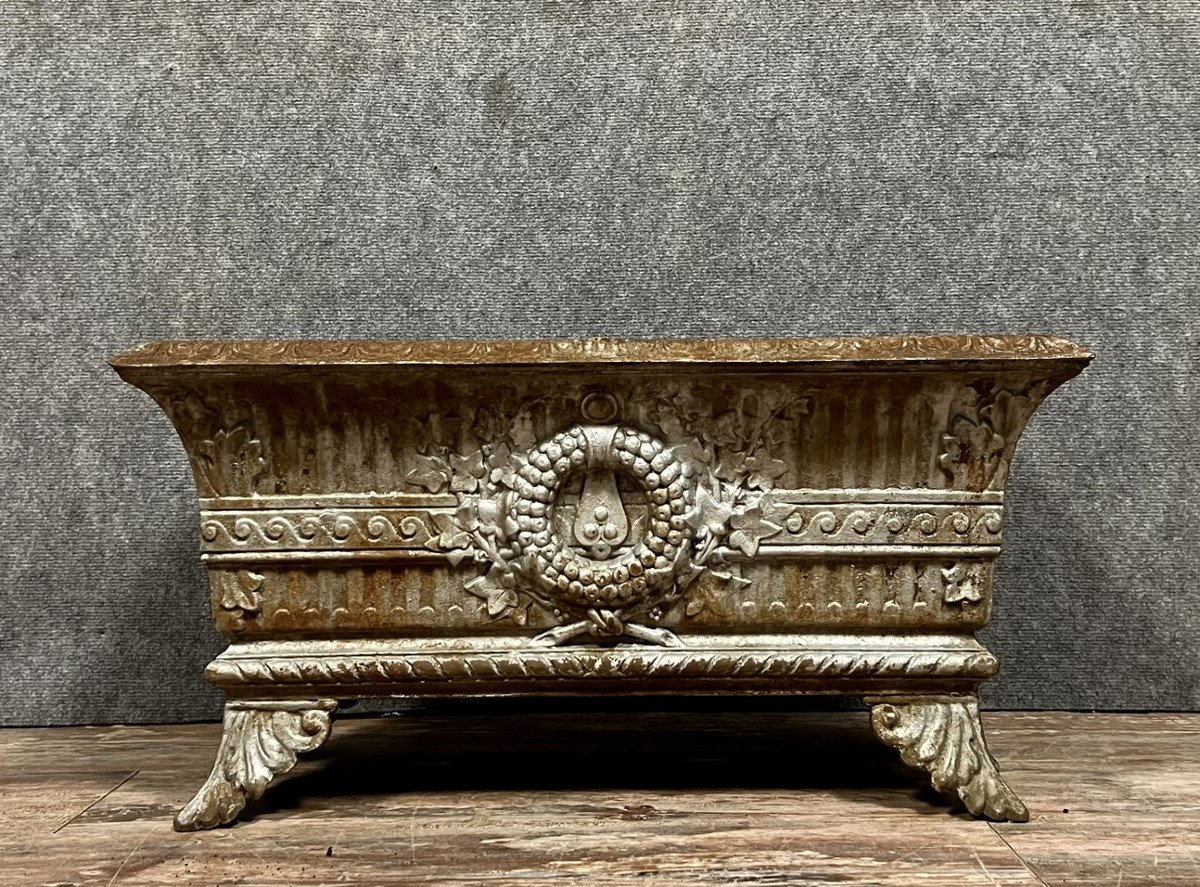 Exceptional Large Louis XVI Style Planter - Cast Iron Directory 