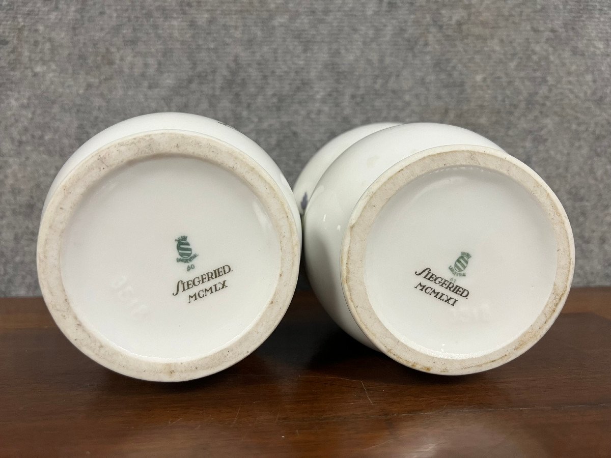 Deux Pots De Pharmacie En Porcelaine époque XXeme Siècle -photo-4