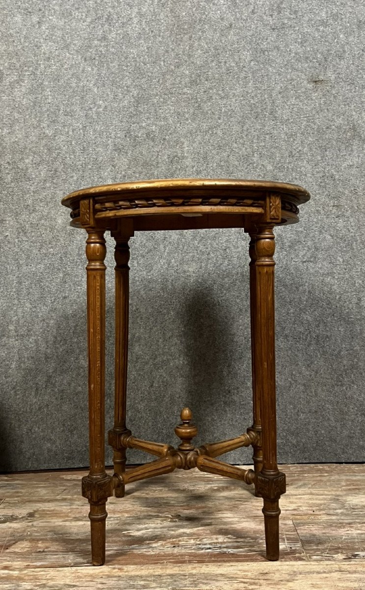 Table Guéridon Style Louis XVI En Noyer 