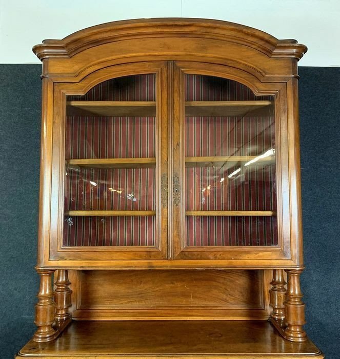 Buffet Bibliothèque Parisien époque Louis Philippe En Noyer-photo-2