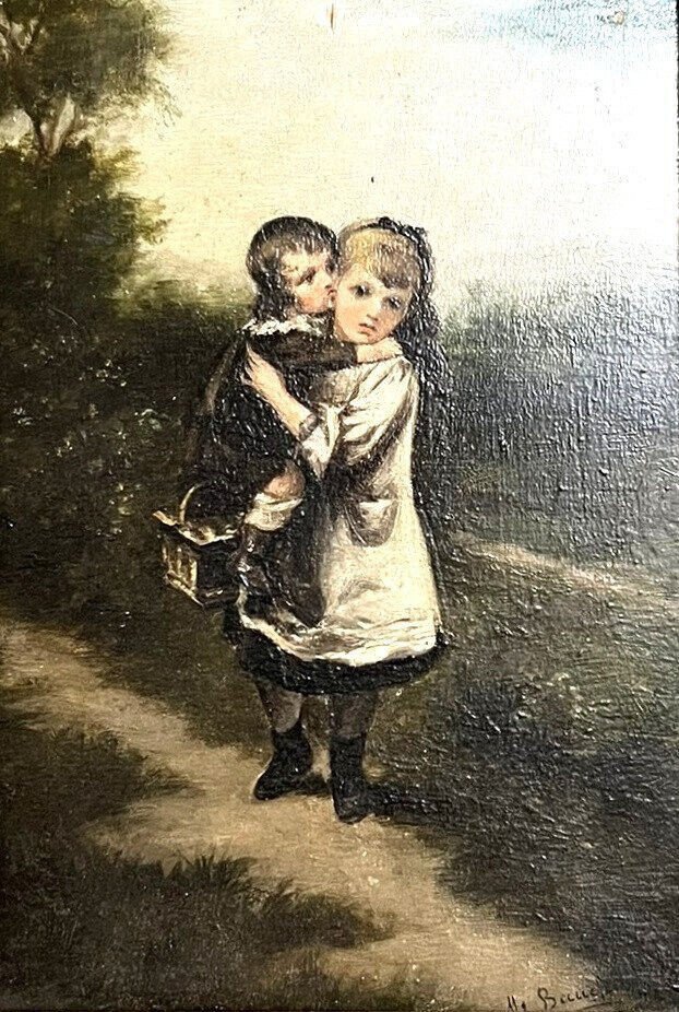 French School Around 1900: Oil On Panel / Painting Signed (b)-photo-2