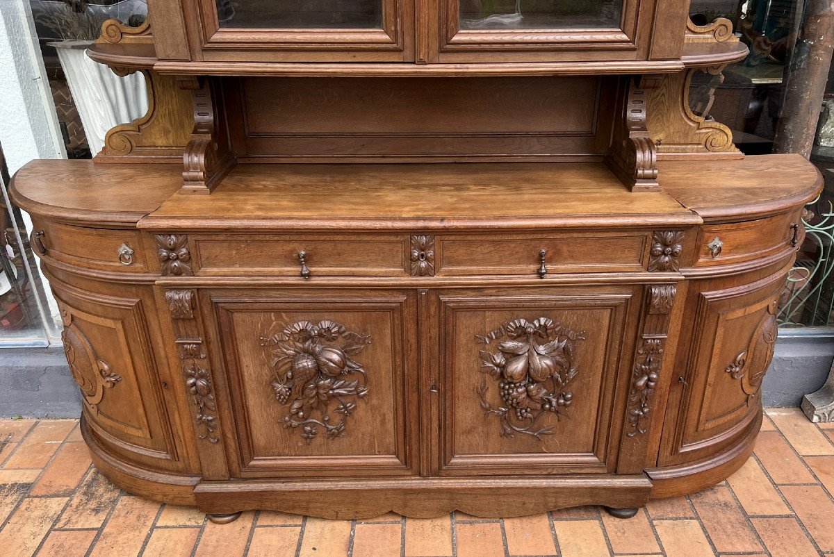 Importante Bibliothèque De Château Renaissance De Forme Demie Lune (h 263cm)  -photo-3