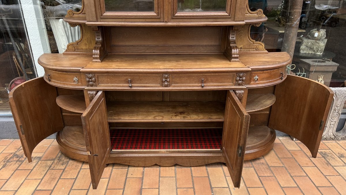 Importante Bibliothèque De Château Renaissance De Forme Demie Lune (h 263cm)  -photo-7