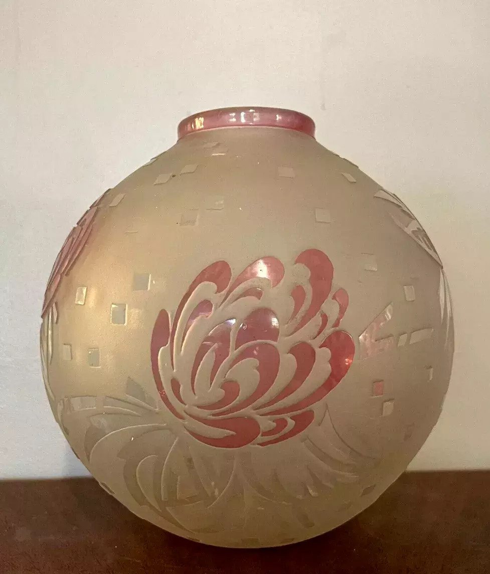 Important Art Nouveau Period Vase After Delatte Nancy-photo-2
