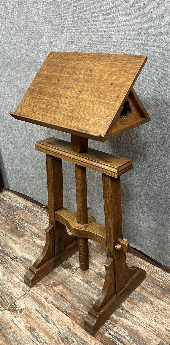 Lutrin A Système époque Napoléon III En Bois Massif -photo-2