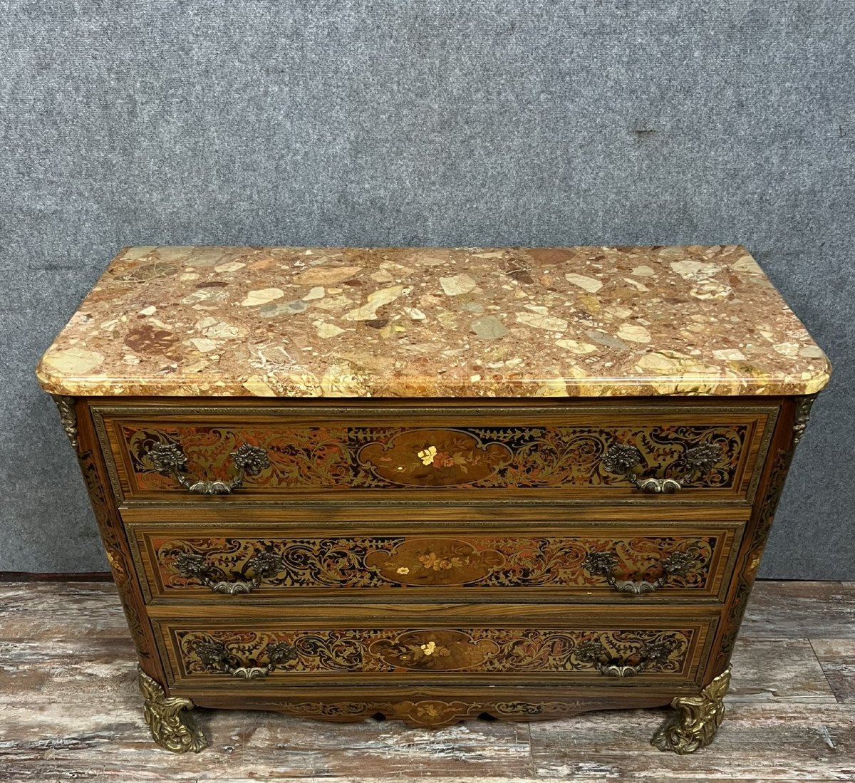 "boulle" Chest Of Drawers, Napoleon III Style -photo-1