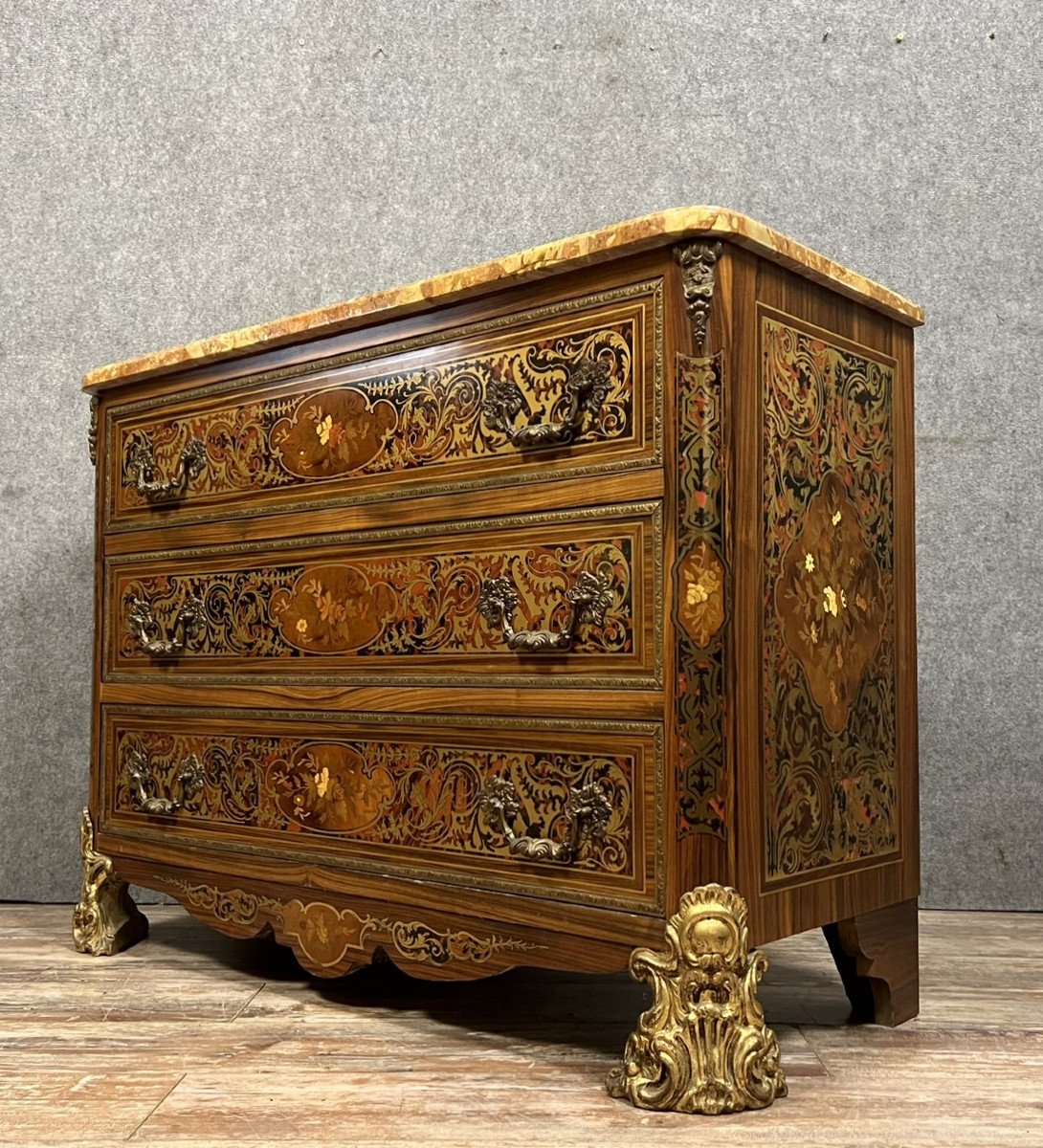 "boulle" Chest Of Drawers, Napoleon III Style 