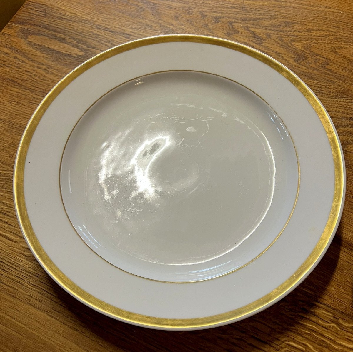 Paris Porcelain: 2 Large Dishes With Gilding Highlights -photo-3