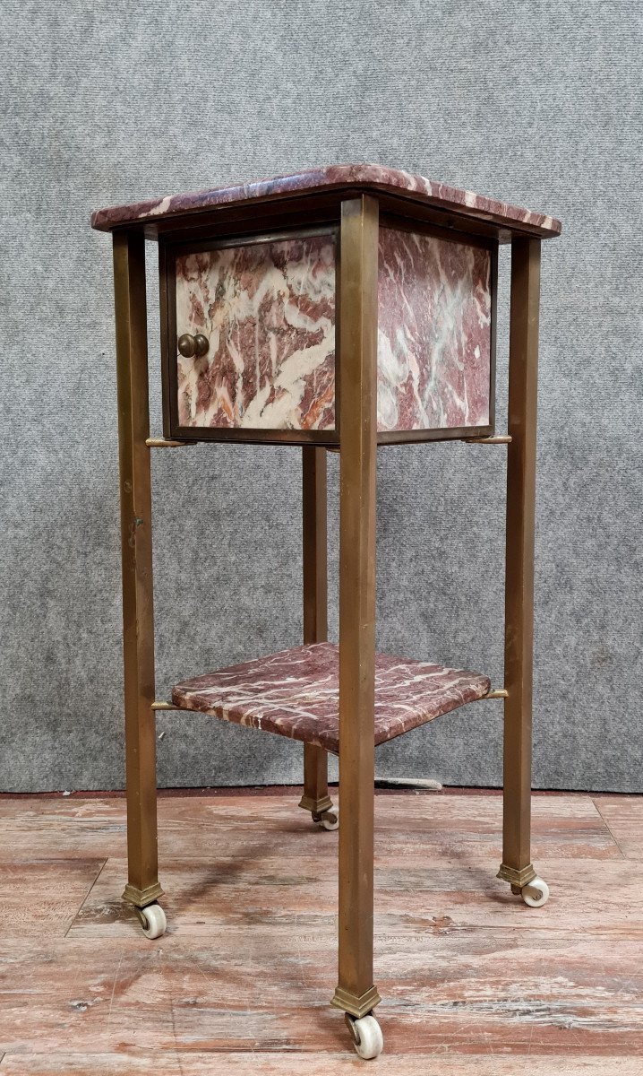 Marble And Gilded Brass Ceremonial Cabinet-photo-4