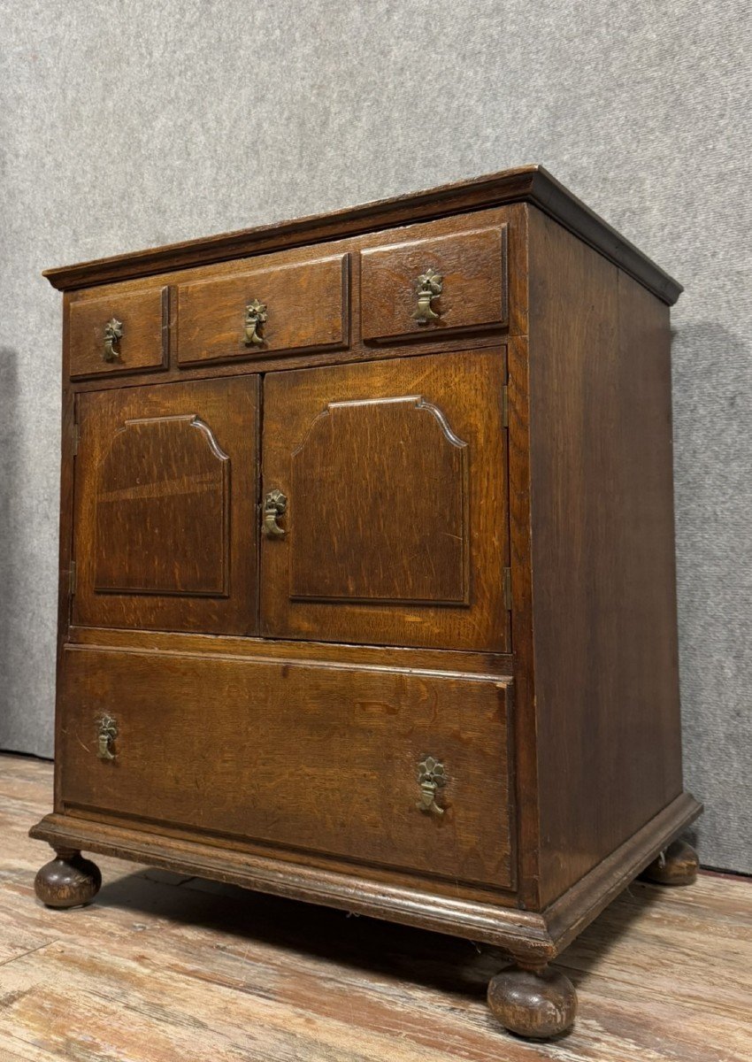 Oak Smoking Cabinet Or Pipe Cabinet -photo-2