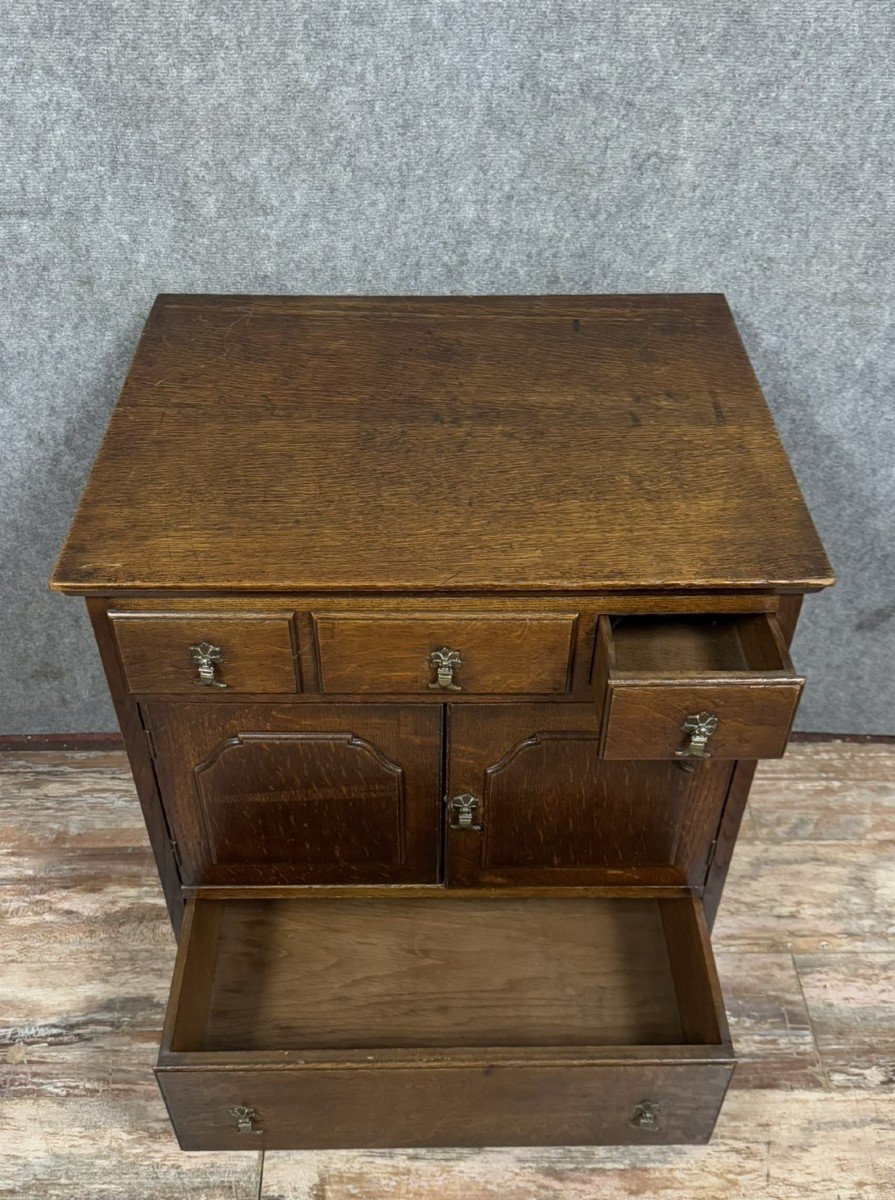 Oak Smoking Cabinet Or Pipe Cabinet -photo-4