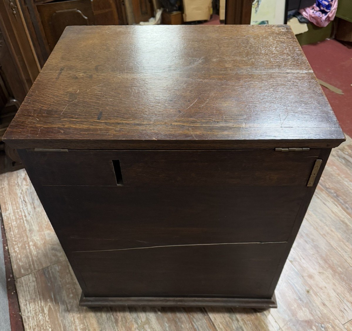 Oak Smoking Cabinet Or Pipe Cabinet -photo-6