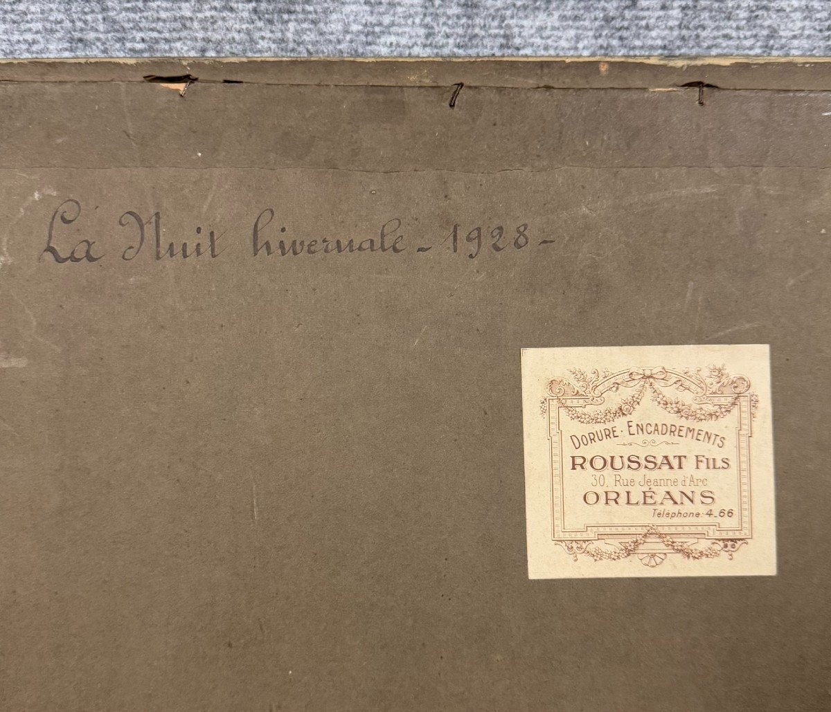 G.boizot: Tableau école Française "la Nuit Hivernale" Daté 1928-photo-7