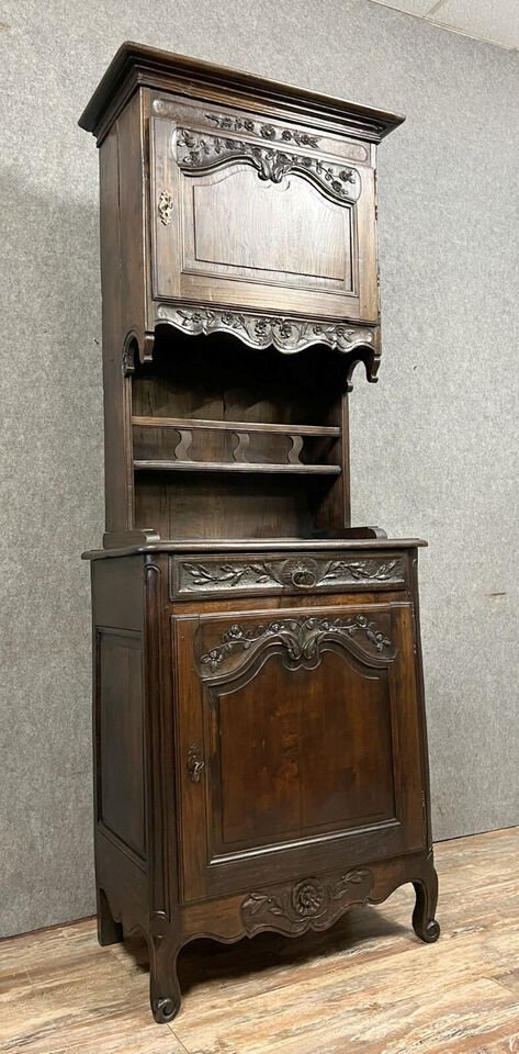 Louis XV Style Provencal Cabinet Buffet In Oak Circa 1850-photo-1