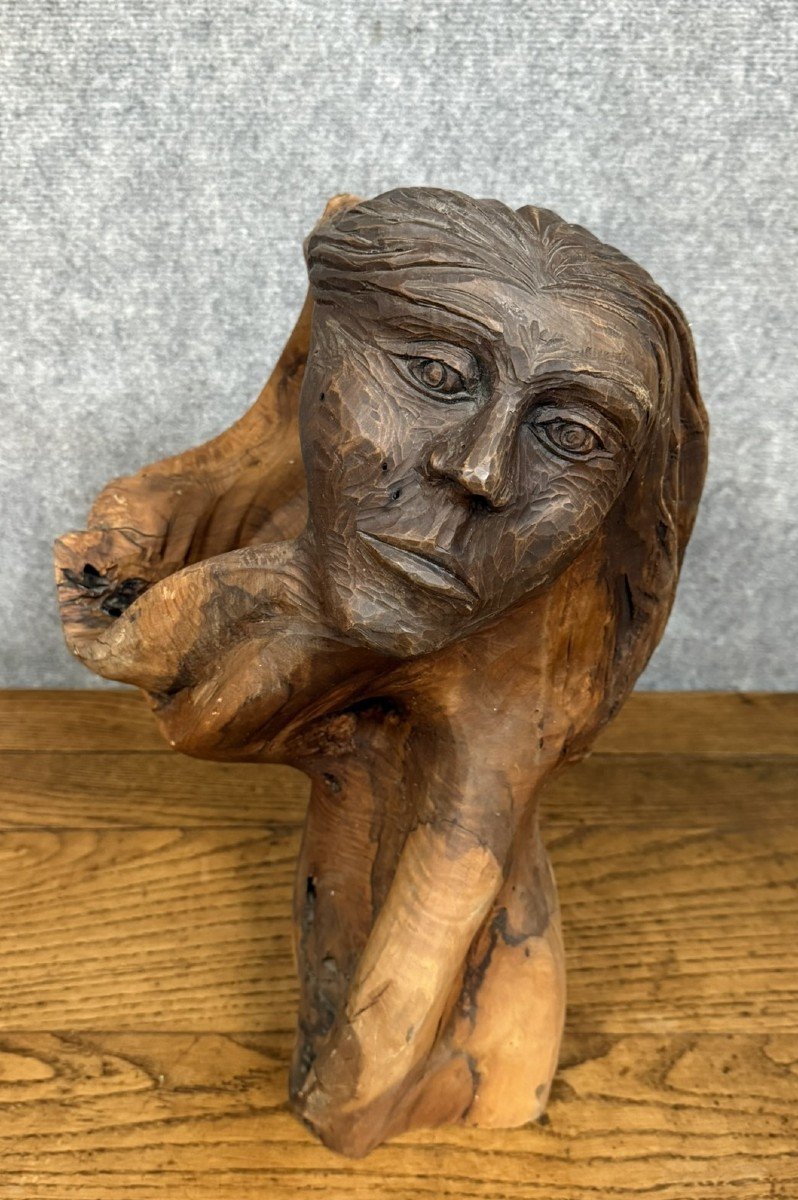 Brutalist Art: Large Sculpture Made From A Teak Root 