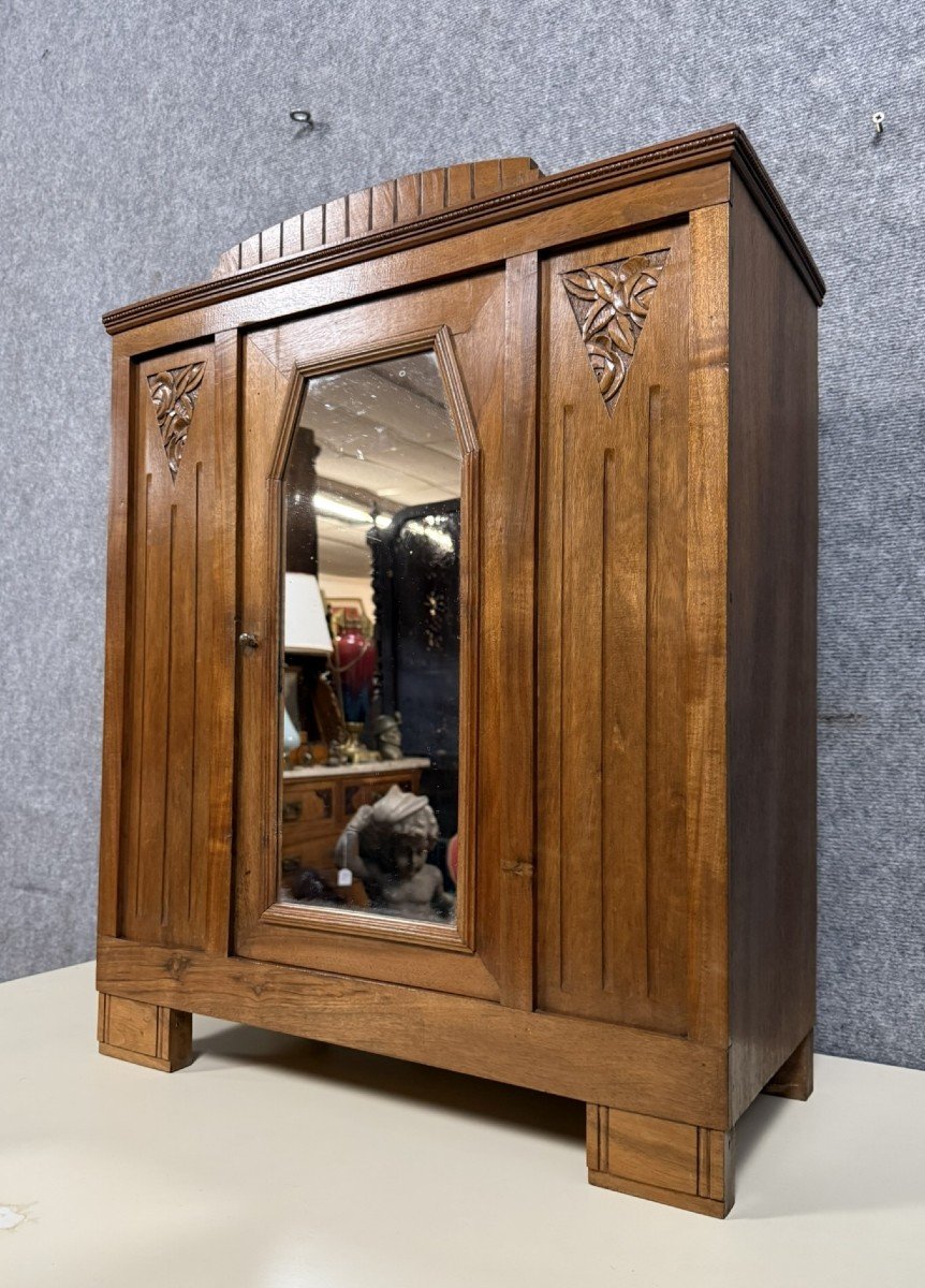 Art Deco Period Walnut Master Cabinet -photo-2