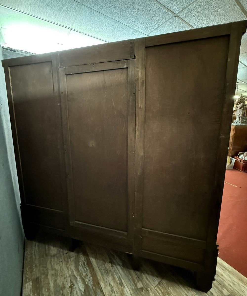 Large Art Deco Mahogany Armoire -photo-8