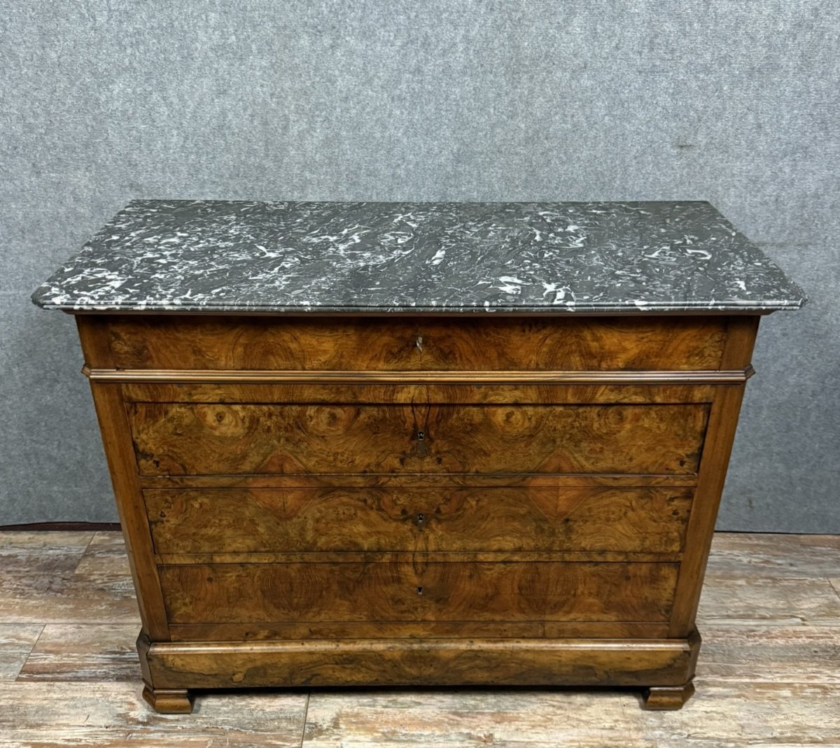 Commode époque Louis Philippe En Noyer-photo-1