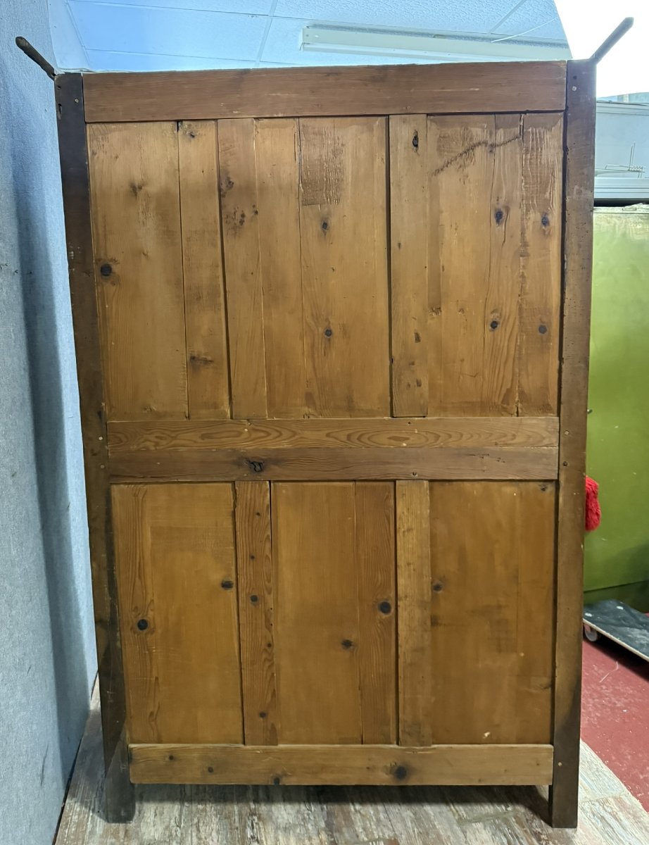 Louis XVI Period Wardrobe In Solid Walnut -photo-5