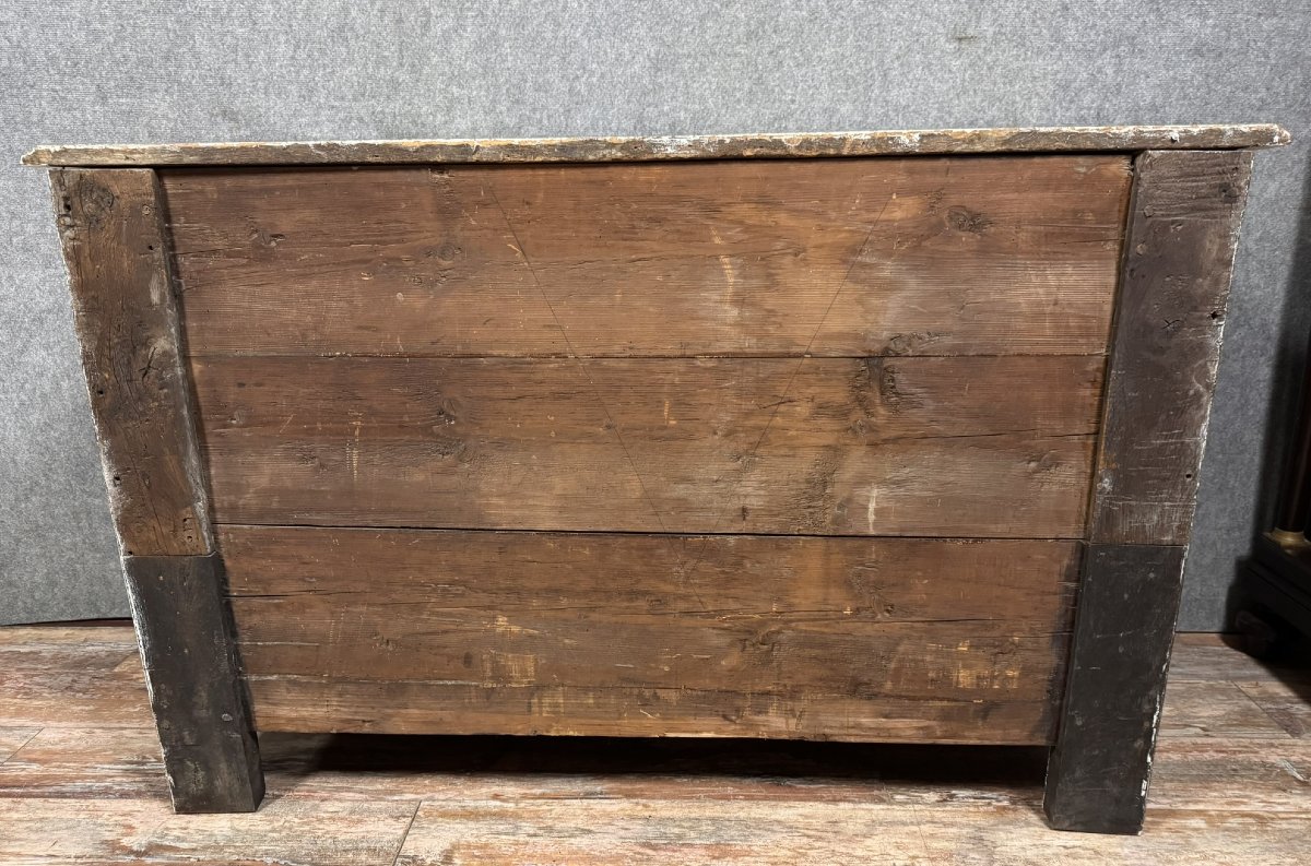 Commode Lyonnaise époque Louis XIV En Bois Cérusé -photo-8