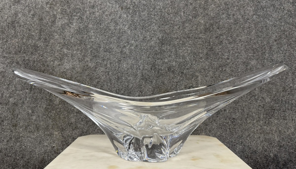 Daum : Grande Coupe A Fruits Centre De Table En Cristal Vers 1970  