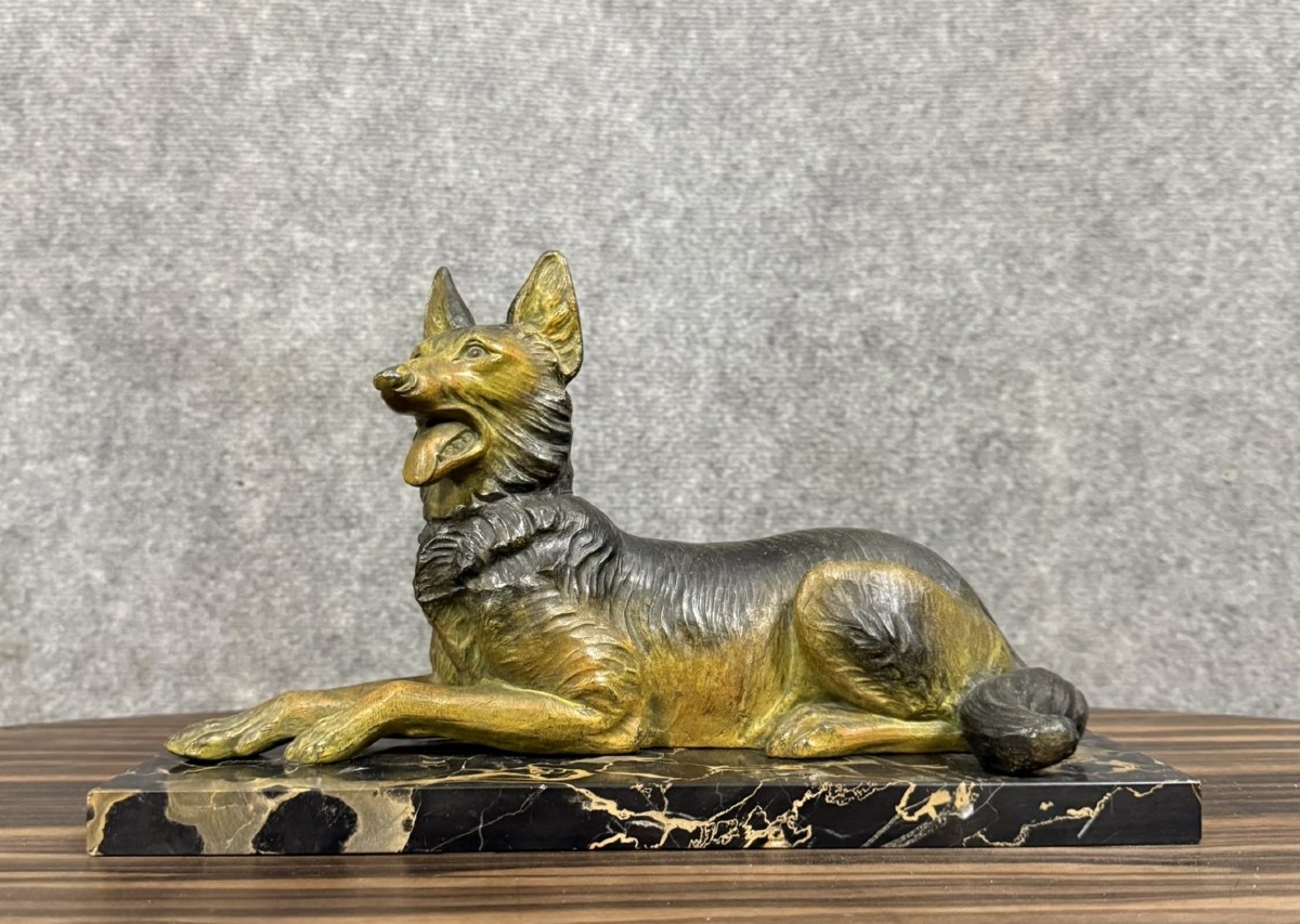 After Charles Paillet: Spelter Sculpture With Double Patina, Art Deco Period