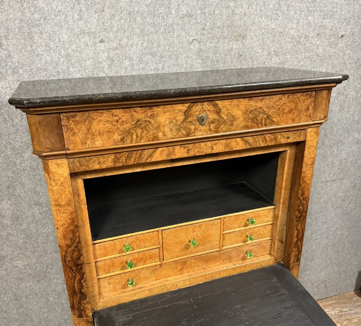 Louis Philippe Period Secretary In Burr Walnut -photo-3