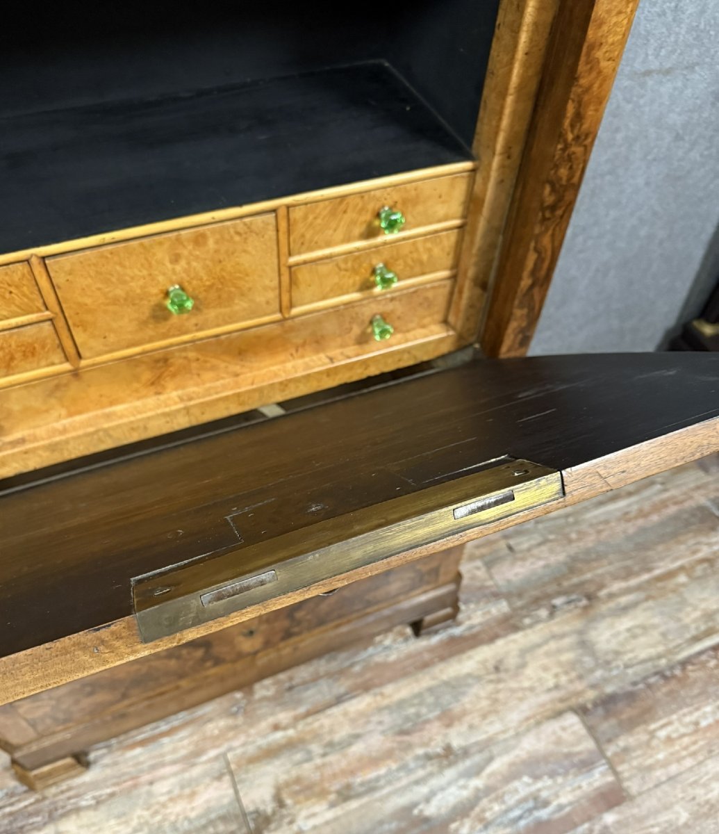 Louis Philippe Period Secretary In Burr Walnut -photo-4