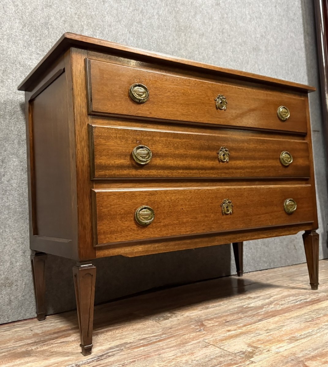 Louis XVI Style Mahogany Chest Of Drawers -photo-2