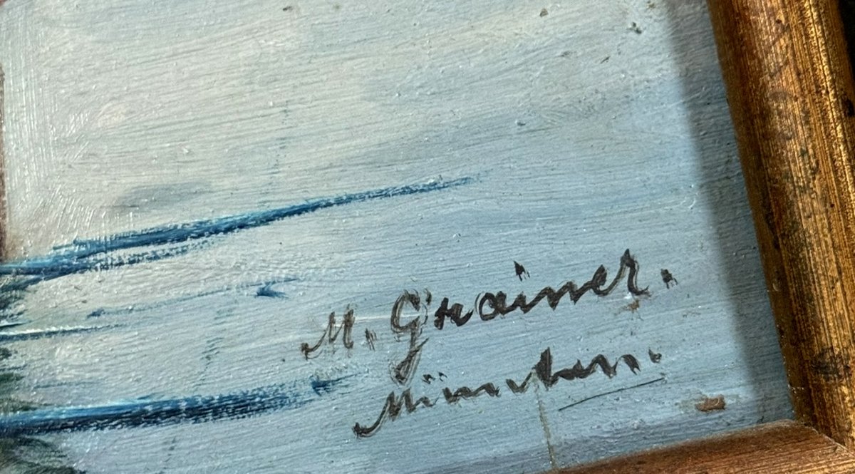 Tableau Huile Sur Panneau / Les Pecheurs -photo-4