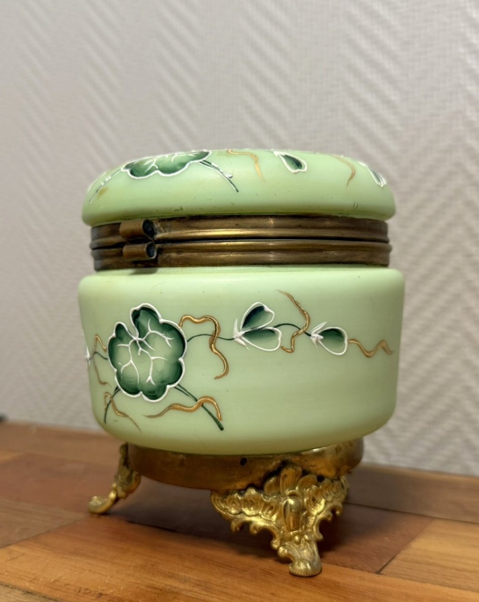 Napoleon III Period Opaline Candy Box Or Jewelry Box -photo-3