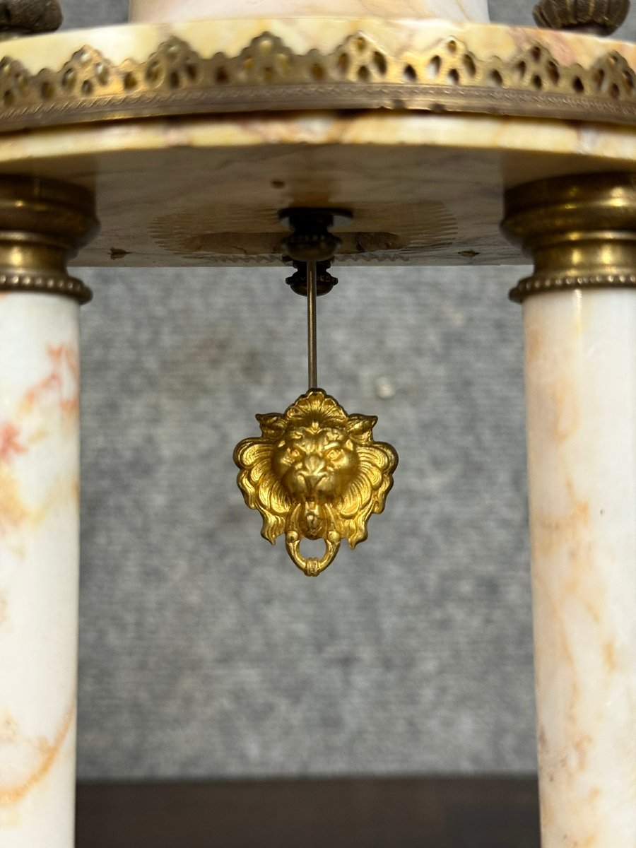 Pendule Portique Style Louis XVI En Forme De Temple -photo-4