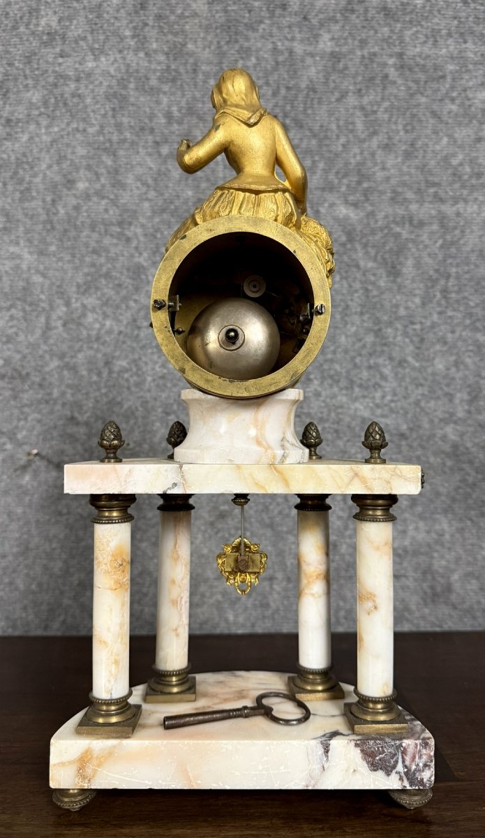 Pendule Portique Style Louis XVI En Forme De Temple -photo-5