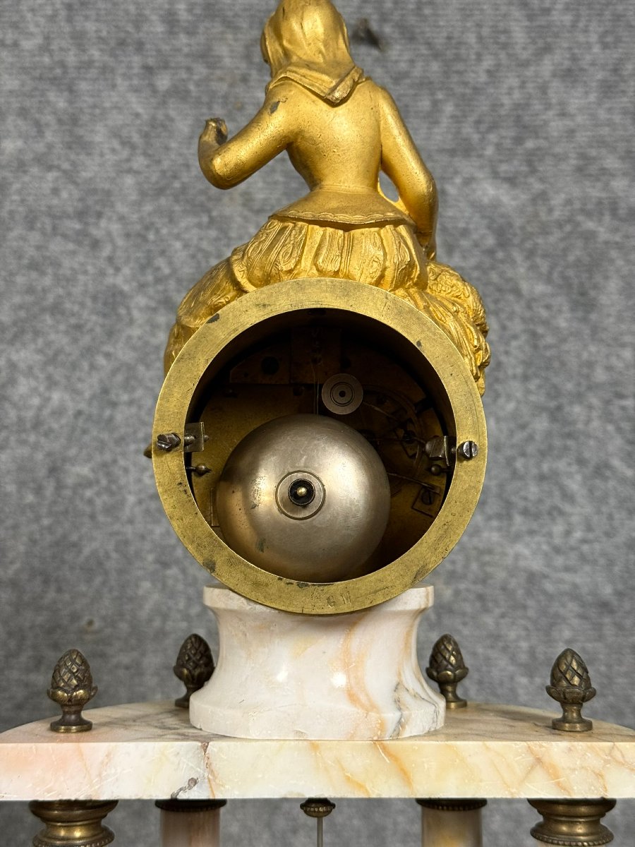 Pendule Portique Style Louis XVI En Forme De Temple -photo-6