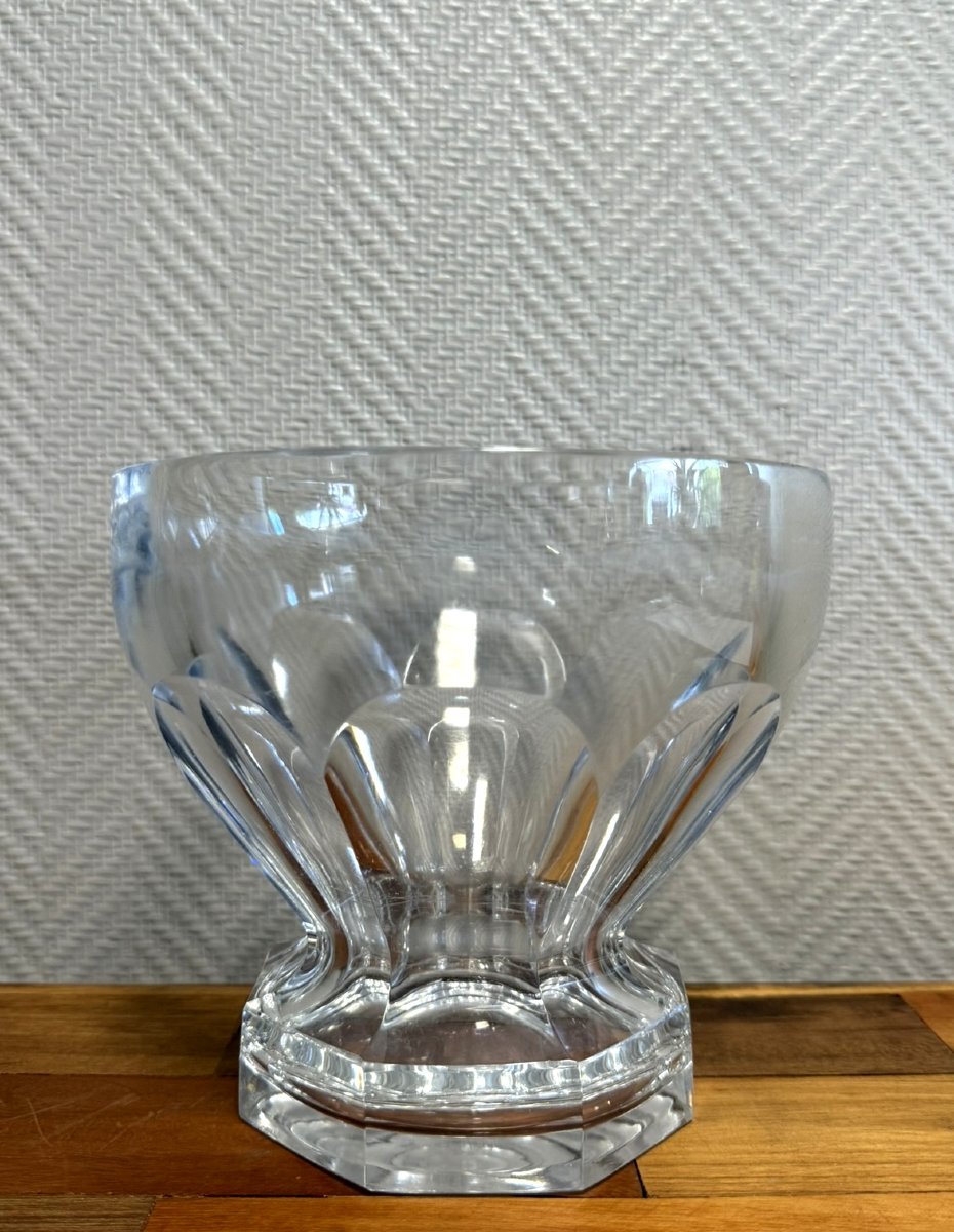 Baccarat: Large Talleyrand Crystal Bowl On Heel -photo-2