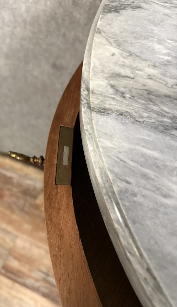 Buffet En Enfilade Style Louis XVI En Noyer Massif -photo-5