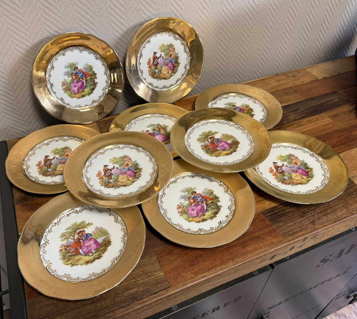Set Of 10 Bavarian Porcelain Plates -photo-2