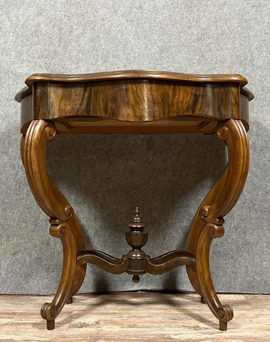 Console Galbée époque Napoléon III En Acajou 