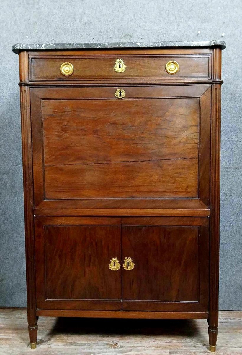 Secrétaire époque Louis XVI En Acajou-photo-1