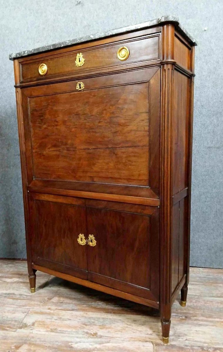 Secrétaire époque Louis XVI En Acajou-photo-2