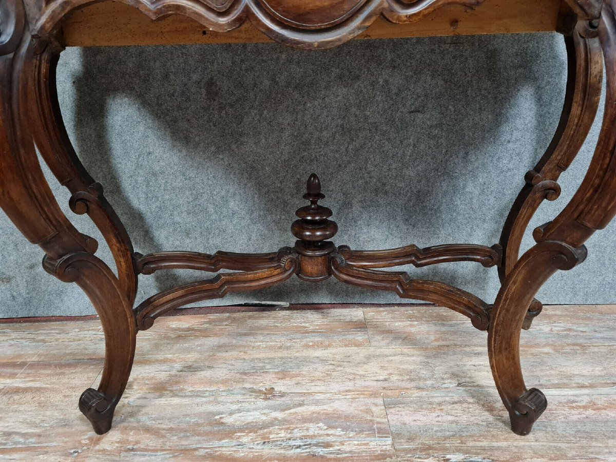 Console Galbée époque Napoléon III En Acajou-photo-2